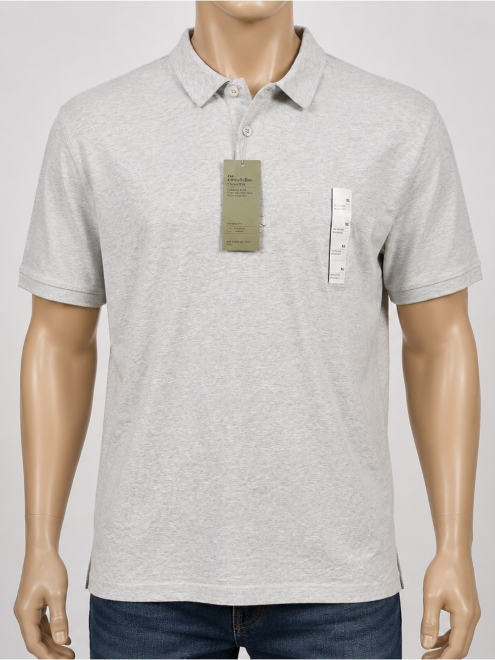 Goodfellow & Co Light Gray Heather Polo Shirt